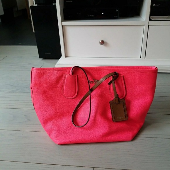 Coach Handbags - Coach hot pink neon tote bag